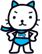 青い猫イラスト