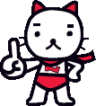 赤い猫イラスト